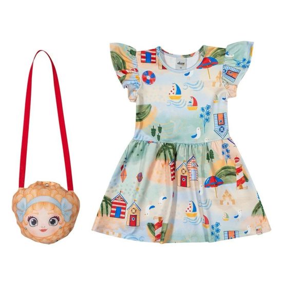 Vestido infantil com bolsinha – Elian