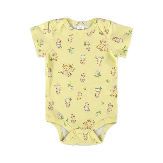 Body infantil manga curta Pintinho Amarelinho – Up Baby