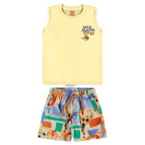 Conjunto regata e short infantil Safari – Up Baby
