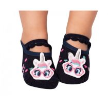Meia sapatilha infantil Unicórnio Preta – Puket