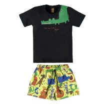 Conjunto camiseta e bermuda Jacaré – Up Baby