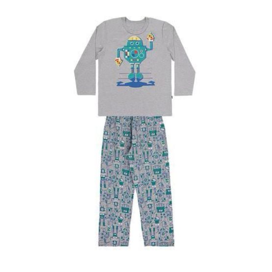 Pijama longo Robô – Brilha no escuro