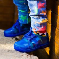 Tênis transparente azul com luz led – Woog