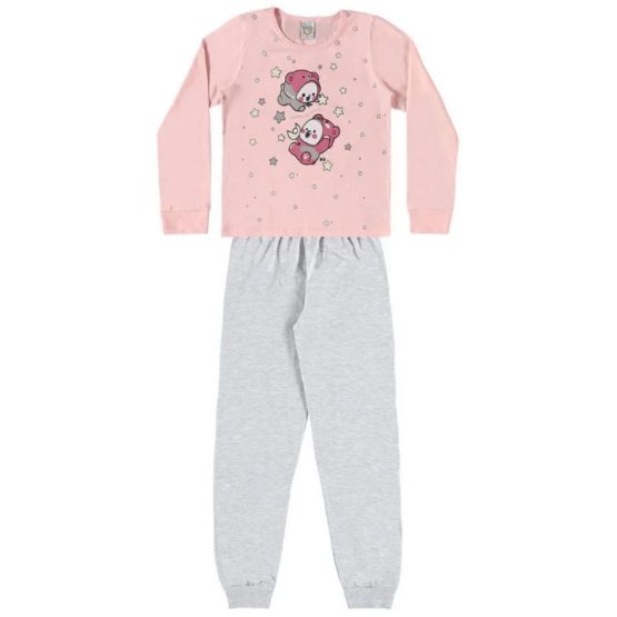 Pijama longo Ursinha Baby – Brilha no escuro