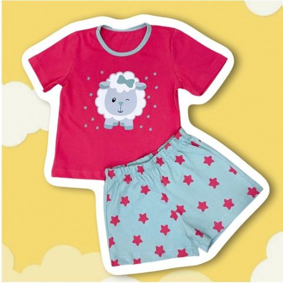 Pijama curto Ovelha – Bella Mini