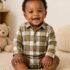 Body infantil camisa Xadrez - Up Baby Moda Madá