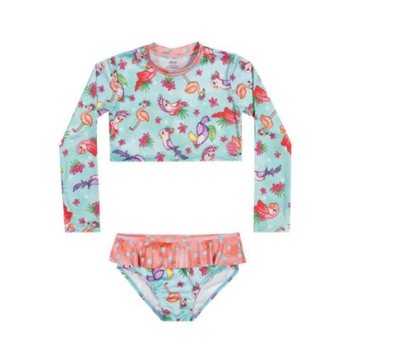 Biquini infantil cropped Tropical – Elian