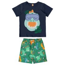 Pijama infantil curto Dinossauro – Up Baby