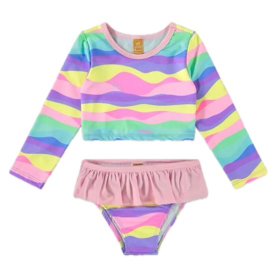 Biquini infantil cropped Ondas – Up Baby