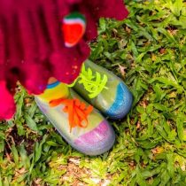 Tênis transparente com glitter e luz led – Woog