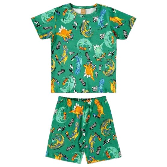 Pijama infantil curto Dinossauro – Up Baby