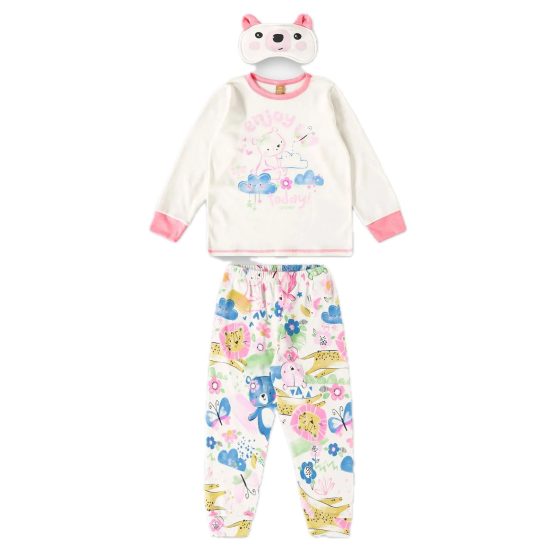 Pijama infantil longo Ursinho com tapa olho – Up Baby