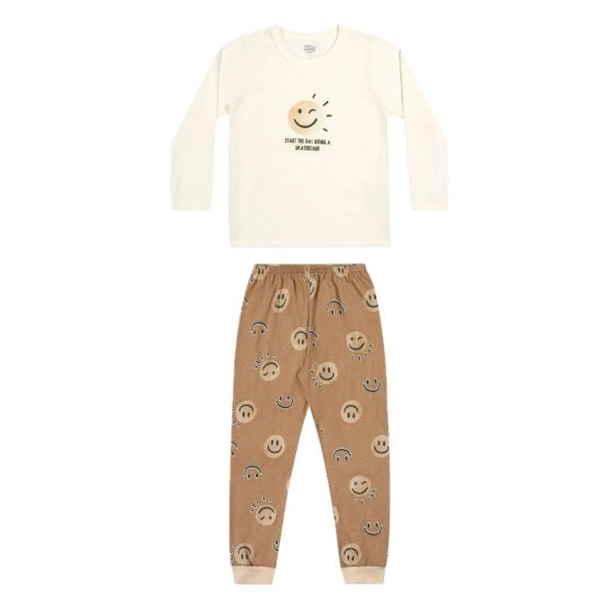 Pijama infantil longo brilha no escuro Smile – Elian