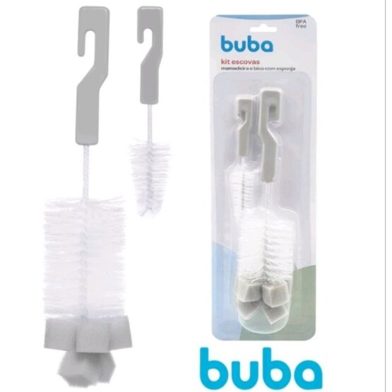 Kit escovas mamadeira e bico – Buba