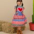 Vestido Junino infantil Coração Vermelho