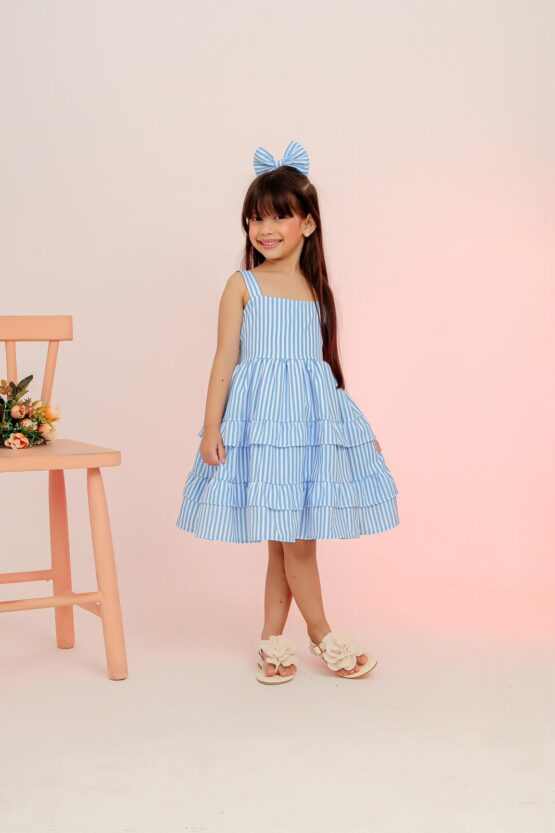 Vestido infantil Listrado
