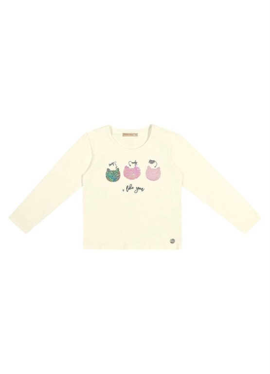 Blusa infantil manga longa I Like You – Trick Nick