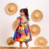 Vestido Junino infantil Coração Quadriculado Moda Madá
