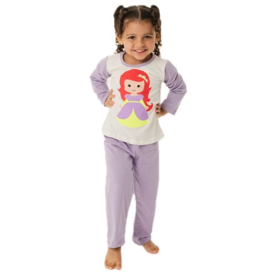 Pijama infantil longo Princesas Disney