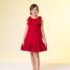Vestido infantil liso Vermelho Moda Madá
