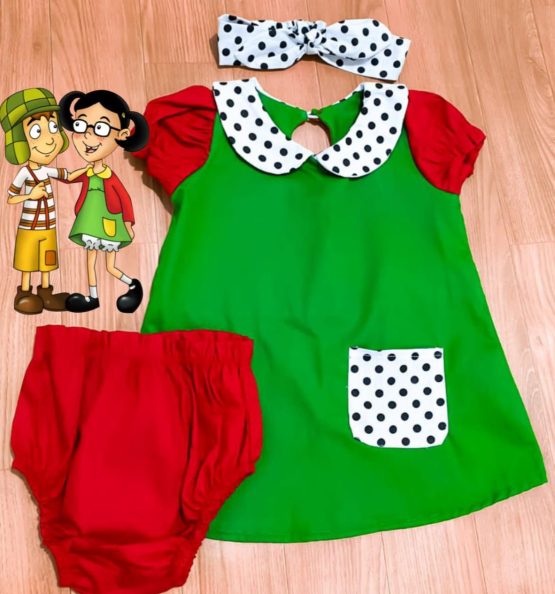 Vestido infantil Chiquinha