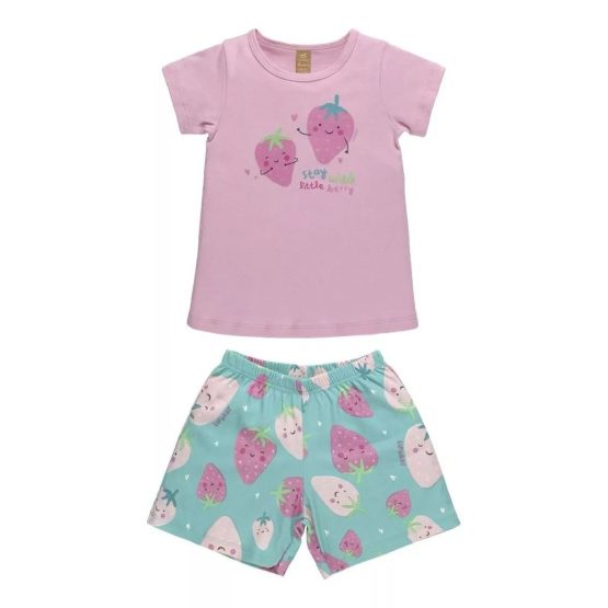 Pijama infantil curto Moranguinho – Up Baby