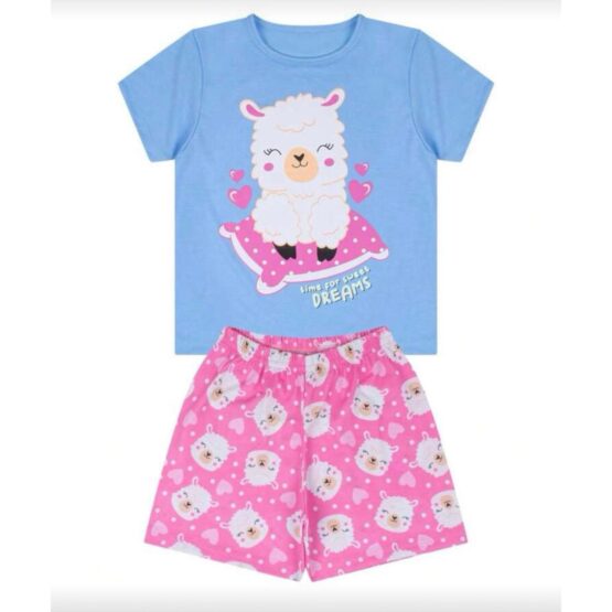 Pijama infantil curto Ovelha