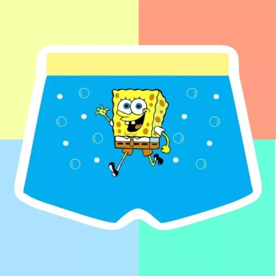 Kit cuecas infantis Bob Esponja 2 peças