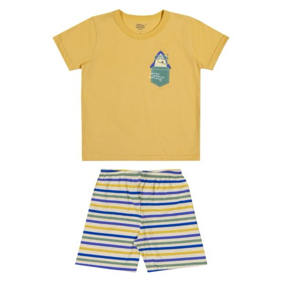 Pijama infantil curto brilha no escuro Tubarão – Elian