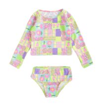 Biquini infantil cropped Flores – Boca Grande