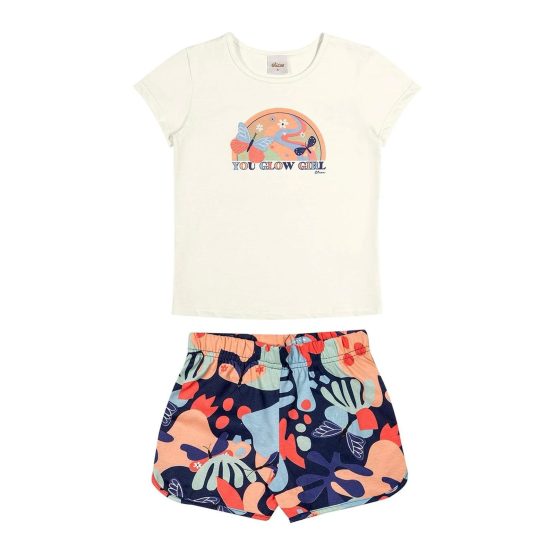 Conjunto infantil blusa e short Glow- Elian