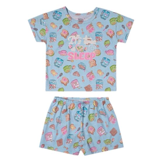 Pijama infantil curto brilha no escuro Hora de Dormir – Elian