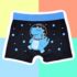 Kit cuecas infantis Astronauta 2 peças Moda Madá
