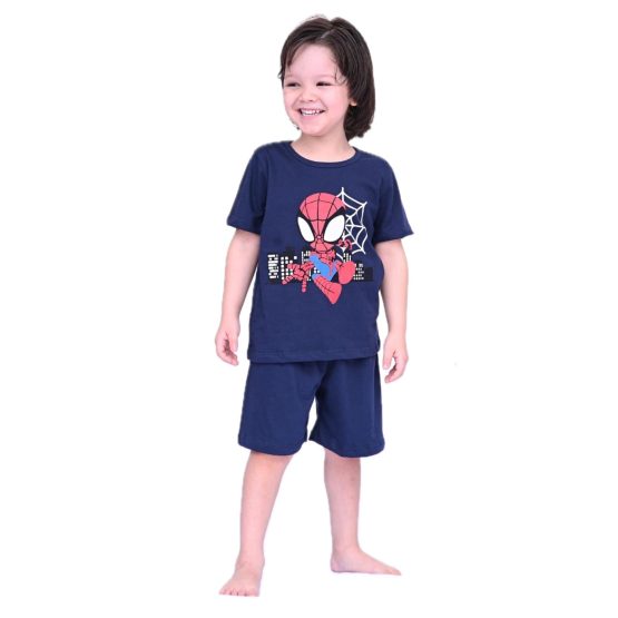 Pijama infantil curto Homem Aranha