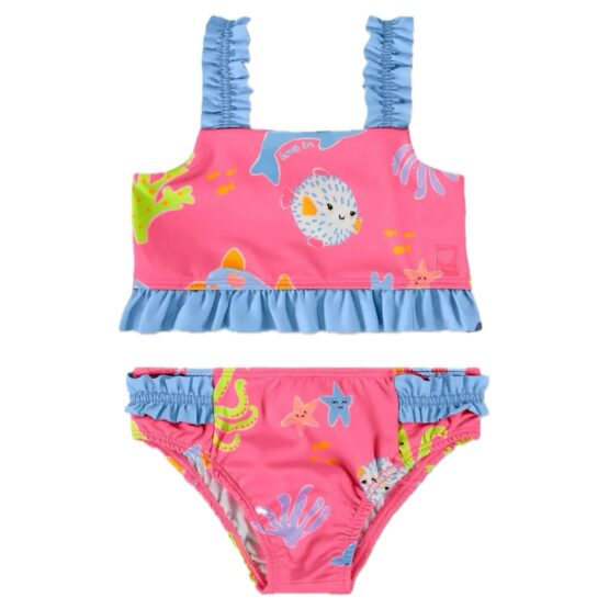 Biquini infantil babado Animais Marinhos – Up Baby