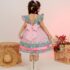 Vestido junino infantil Coração Rosa Moda Madá