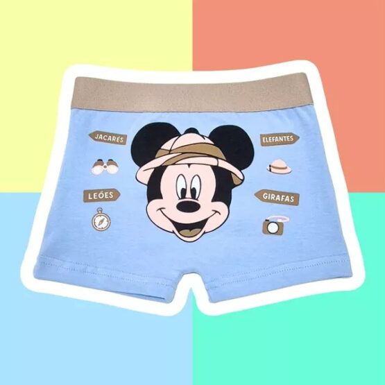 Kit cuecas infantis Safari Mickey 2 peças