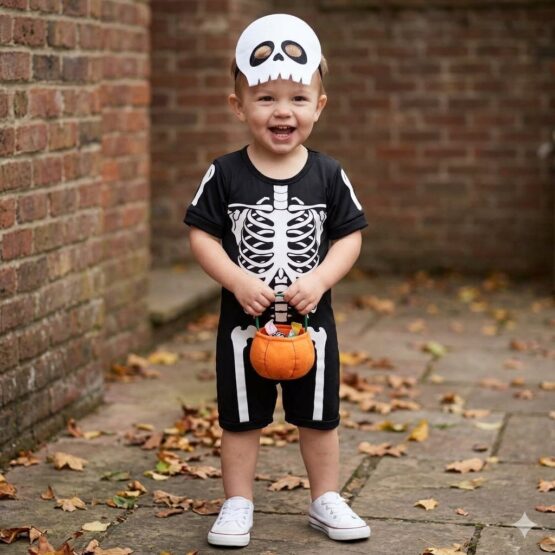 Fantasia infantil Caveira Halloween
