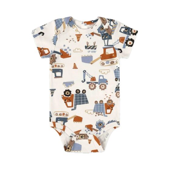 Body infantil manga curta Trator – Up Baby