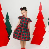 Vestido infantil Xadrez