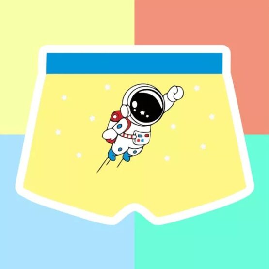 Kit cuecas infantis Astronauta 2 peças