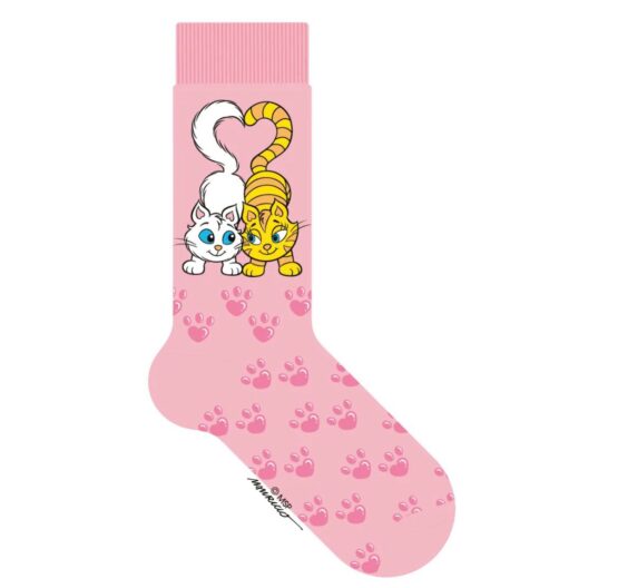 Meia cano longo infantil Gatinha Marie – Cia da Meia