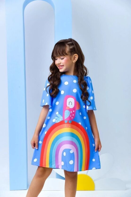 Vestido infantil Arco-Íris