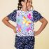 Conjunto infantil blusa e short Borboleta