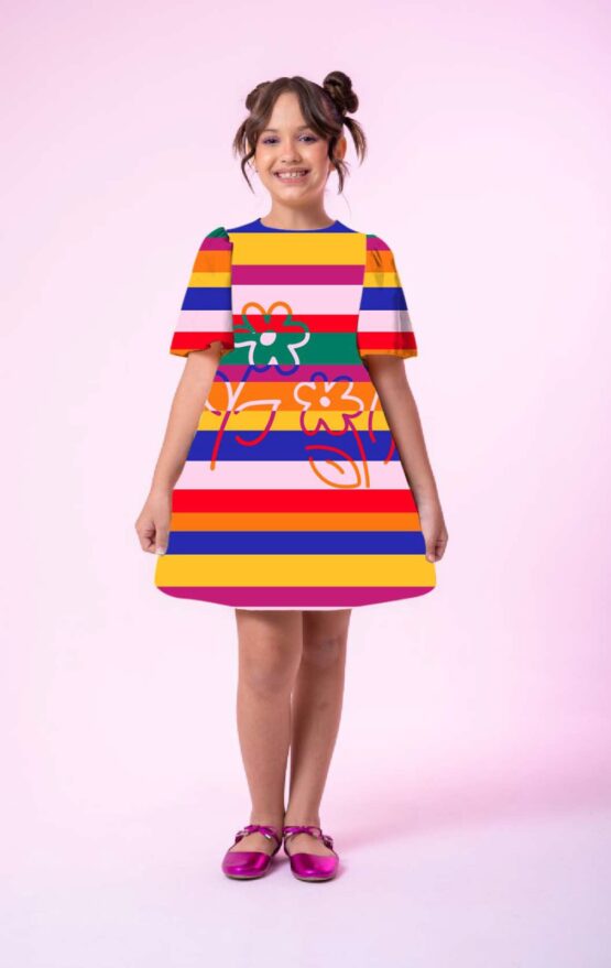 Vestido infantil Flores