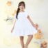Vestido infantil liso Branco