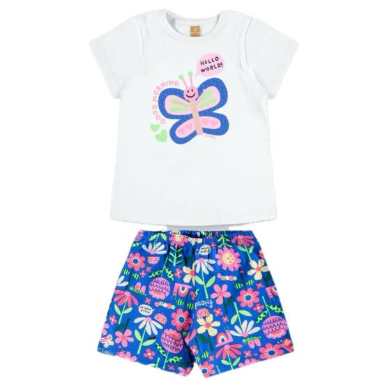 Pijama infantil curto Borboleta – Up Baby