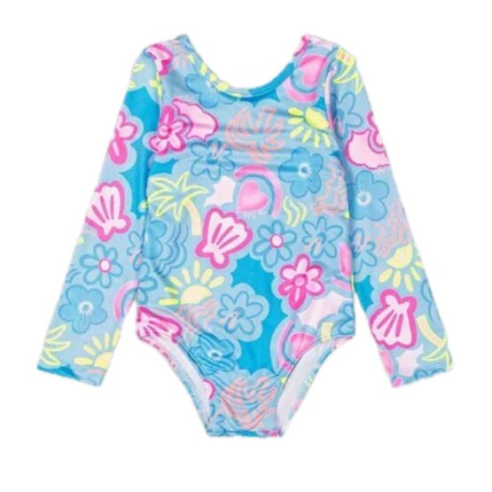 Maiô infantil manga longa Conchas – Up Baby