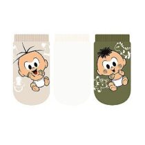 Kit 3 pares meias infantis Turma da Mônica Baby – Cia da Meia