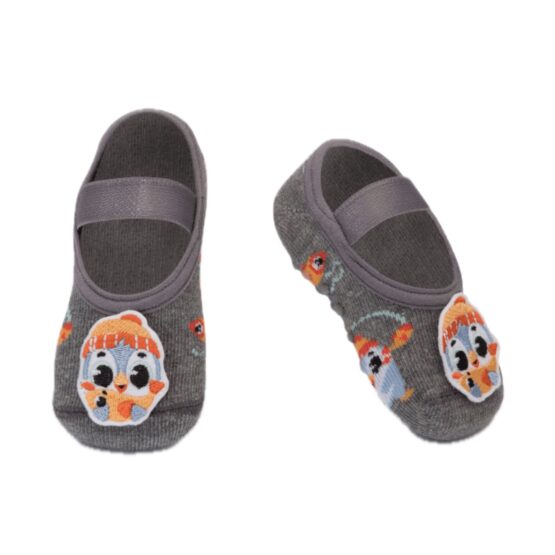 Meia sapatilha infantil com aplique de Pinguim – Puket